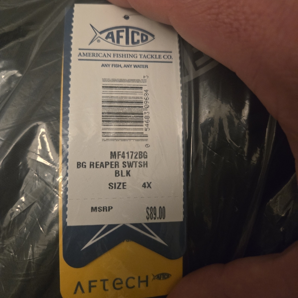 AFTCO Black Reaper Sweatshirt 4xl - Picture 2 of 4